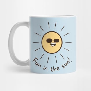 Fun in the sun Cool sun wearing sunglasses Mug